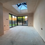 Lantern skylight in open plan space