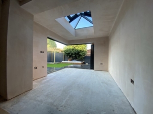 double glazed skylight and wrap around doors