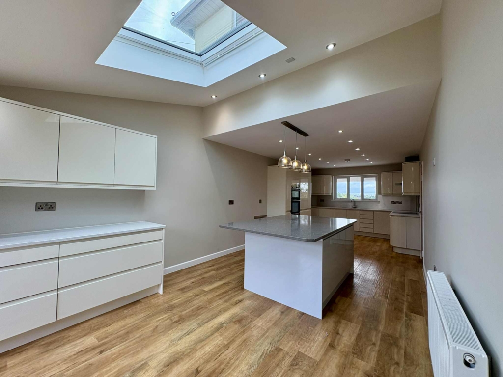 kitchen renovated and converted with front extension of property in bristol uk