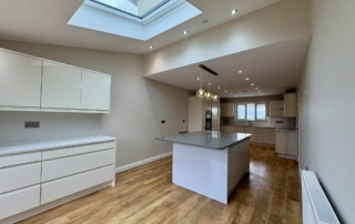 kitchen renovated and converted with front extension of property in bristol uk